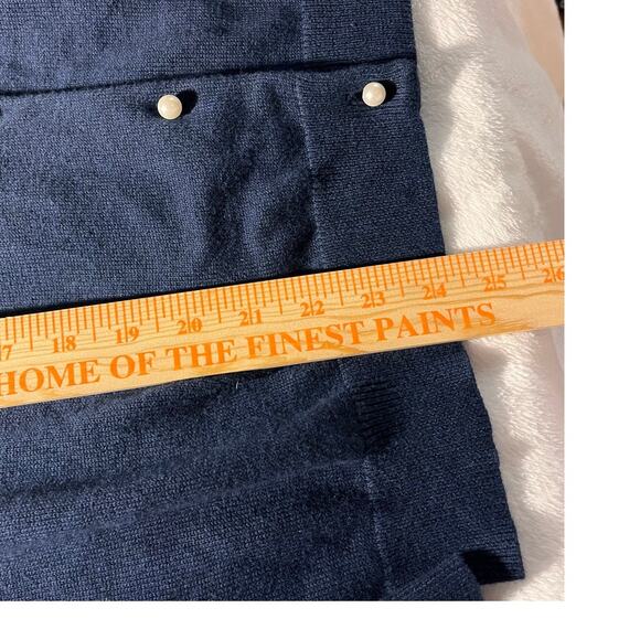 Liz Claiborne Navy Blue Button Front Cardigan - Size Large - Picture 6 of 9